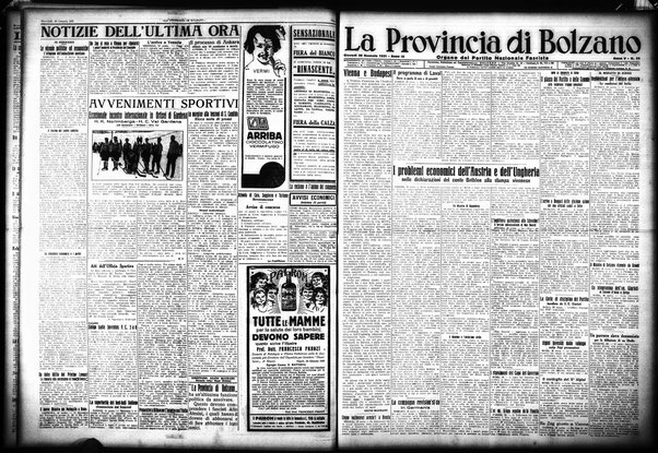 La provincia di Bolzano : quotidiano del Partito nazionale fascista