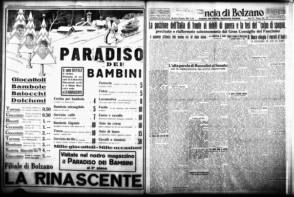 La provincia di Bolzano : quotidiano del Partito nazionale fascista