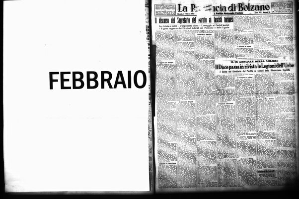 La provincia di Bolzano : quotidiano del Partito nazionale fascista