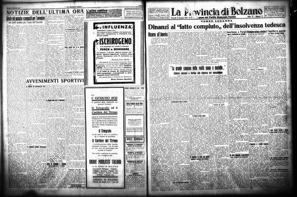 La provincia di Bolzano : quotidiano del Partito nazionale fascista