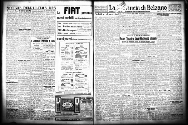 La provincia di Bolzano : quotidiano del Partito nazionale fascista