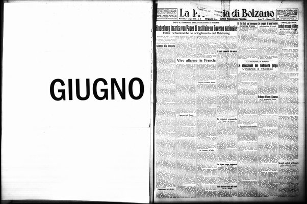 La provincia di Bolzano : quotidiano del Partito nazionale fascista