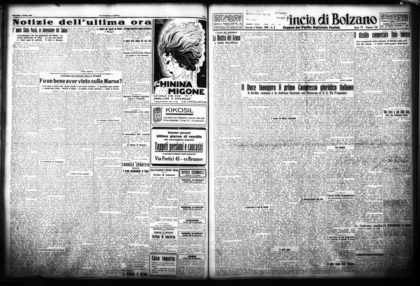 La provincia di Bolzano : quotidiano del Partito nazionale fascista