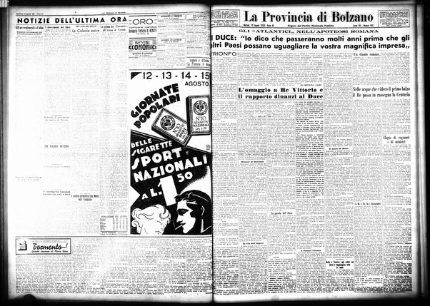 La provincia di Bolzano : quotidiano del Partito nazionale fascista