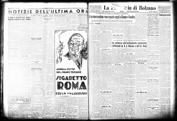 La provincia di Bolzano : quotidiano del Partito nazionale fascista