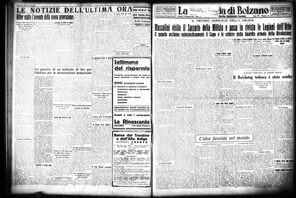 La provincia di Bolzano : quotidiano del Partito nazionale fascista