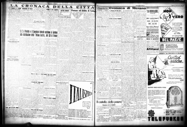 La provincia di Bolzano : quotidiano del Partito nazionale fascista