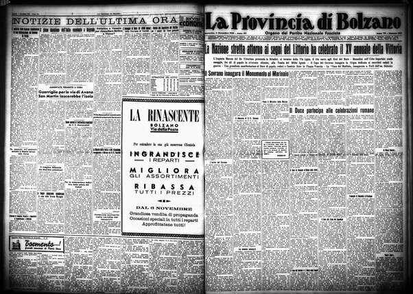 La provincia di Bolzano : quotidiano del Partito nazionale fascista