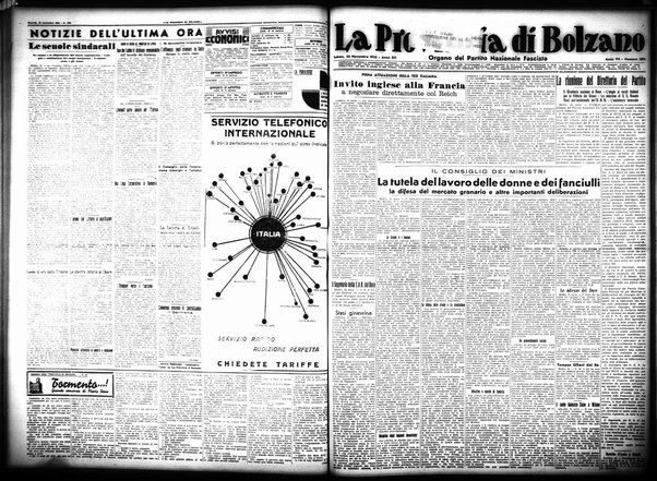 La provincia di Bolzano : quotidiano del Partito nazionale fascista