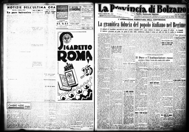 La provincia di Bolzano : quotidiano del Partito nazionale fascista