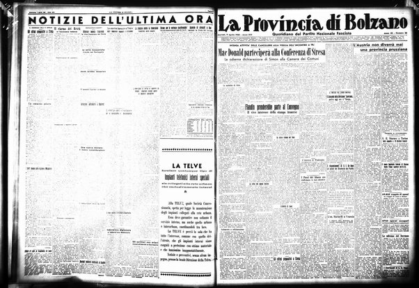 La provincia di Bolzano : quotidiano del Partito nazionale fascista