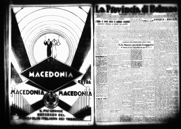 La provincia di Bolzano : quotidiano del Partito nazionale fascista