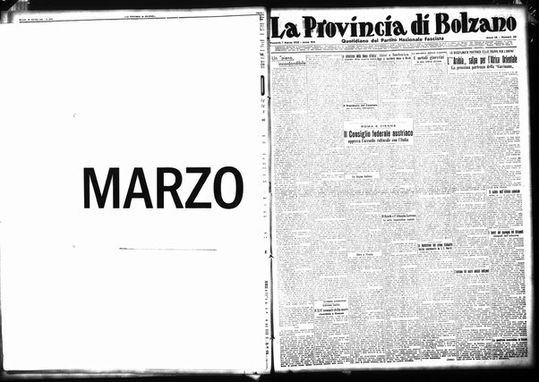 La provincia di Bolzano : quotidiano del Partito nazionale fascista