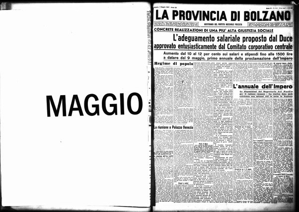 La provincia di Bolzano : quotidiano del Partito nazionale fascista