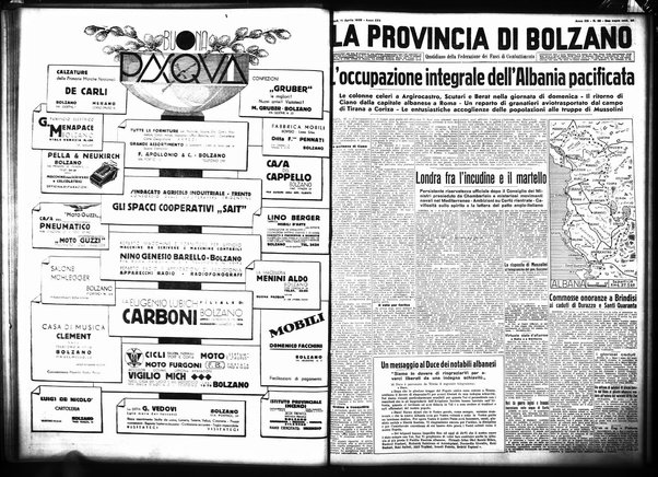 La provincia di Bolzano : quotidiano del Partito nazionale fascista