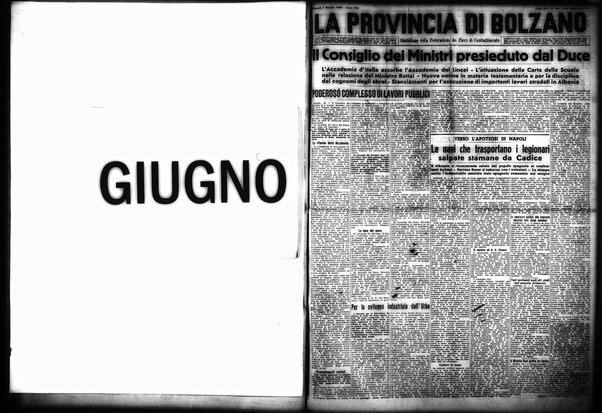 La provincia di Bolzano : quotidiano del Partito nazionale fascista