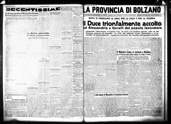 La provincia di Bolzano : quotidiano del Partito nazionale fascista