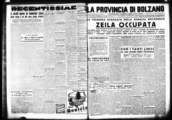 La provincia di Bolzano : quotidiano del Partito nazionale fascista