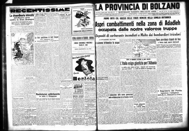 La provincia di Bolzano : quotidiano del Partito nazionale fascista