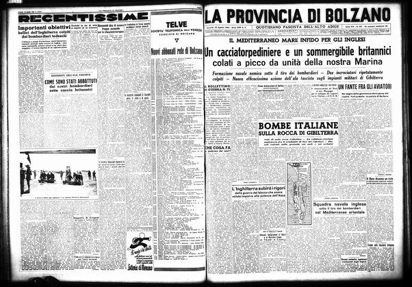 La provincia di Bolzano : quotidiano del Partito nazionale fascista