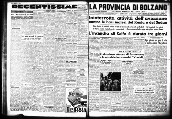 La provincia di Bolzano : quotidiano del Partito nazionale fascista