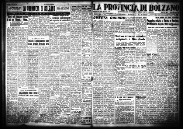 La provincia di Bolzano : quotidiano del Partito nazionale fascista