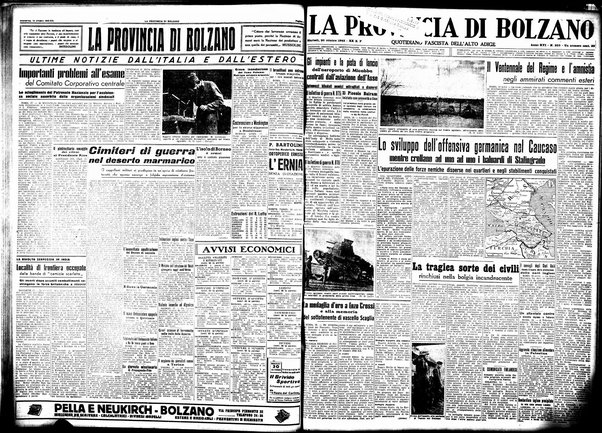 La provincia di Bolzano : quotidiano del Partito nazionale fascista