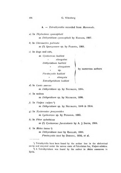 Archivio zoologico italiano pubblicato sotto gli auspicii della Unione Zoologica