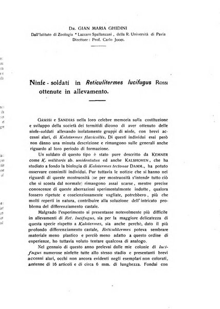 Archivio zoologico italiano pubblicato sotto gli auspicii della Unione Zoologica