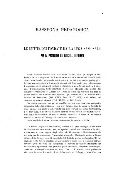 Rivista di psicologia applicata alla pedagogia e alla psicopatologia