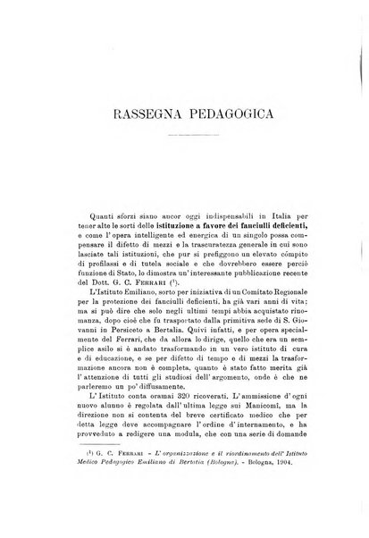 Rivista di psicologia applicata alla pedagogia e alla psicopatologia