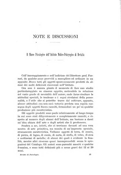 Rivista di psicologia applicata alla pedagogia e alla psicopatologia