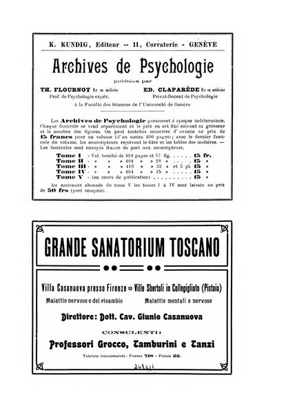 Rivista di psicologia applicata alla pedagogia e alla psicopatologia