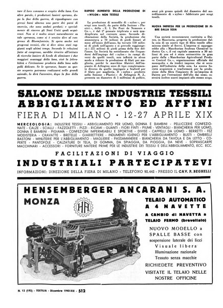 Textilia le industrie tessili