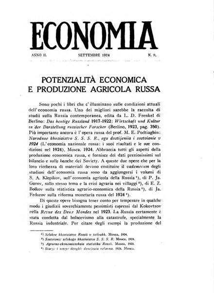 Economia rassegna mensile di politica economica