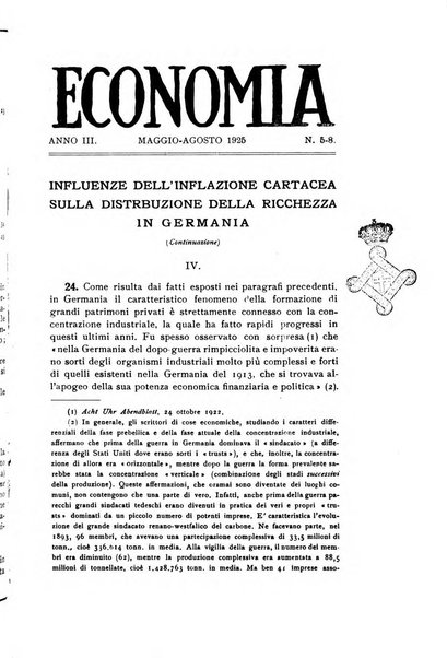 Economia rassegna mensile di politica economica