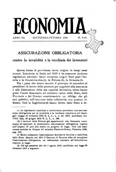 Economia rassegna mensile di politica economica