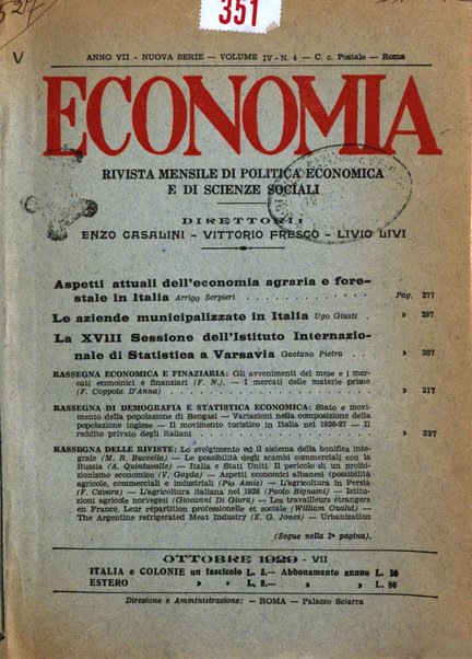 Economia rassegna mensile di politica economica