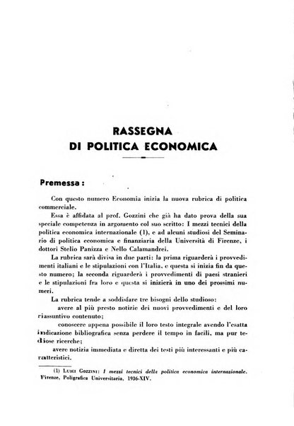 Economia rassegna mensile di politica economica