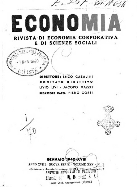 Economia rassegna mensile di politica economica