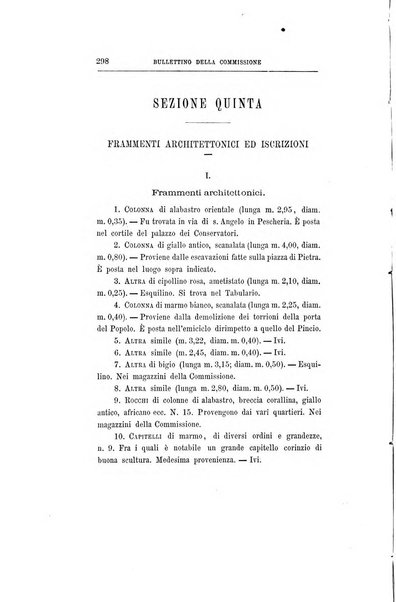 Bullettino della Commissione archeologica comunale di Roma