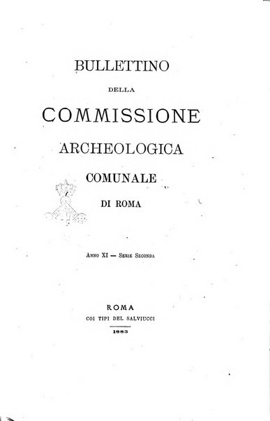 Bullettino della Commissione archeologica comunale di Roma