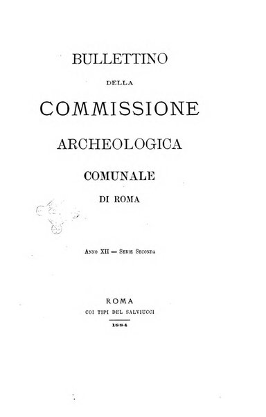 Bullettino della Commissione archeologica comunale di Roma