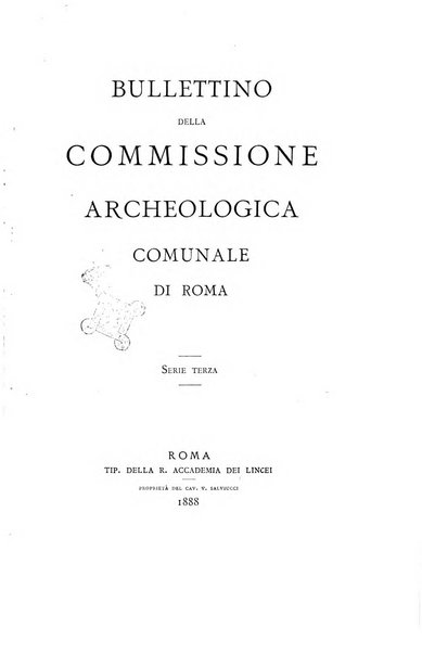 Bullettino della Commissione archeologica comunale di Roma