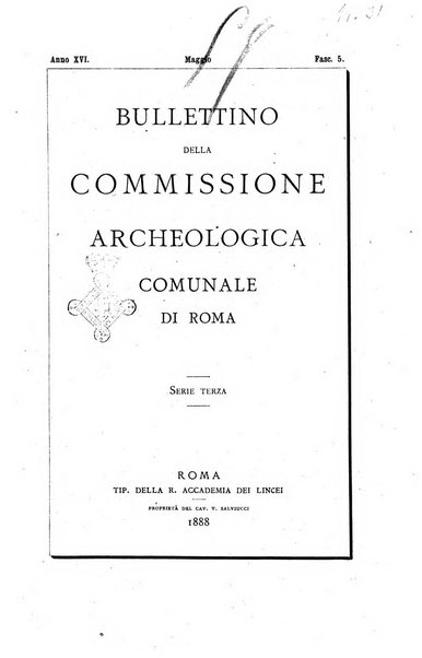 Bullettino della Commissione archeologica comunale di Roma