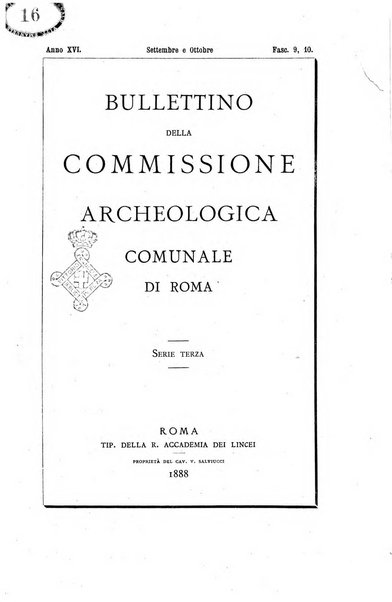 Bullettino della Commissione archeologica comunale di Roma