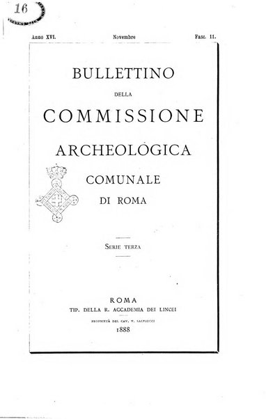 Bullettino della Commissione archeologica comunale di Roma