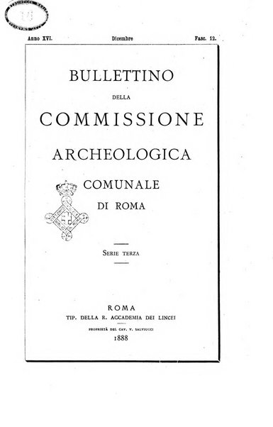 Bullettino della Commissione archeologica comunale di Roma