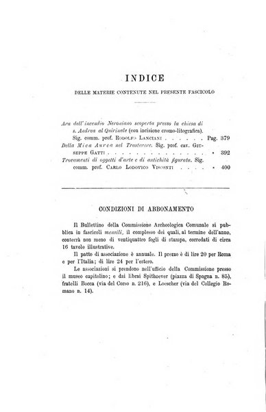 Bullettino della Commissione archeologica comunale di Roma