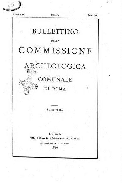 Bullettino della Commissione archeologica comunale di Roma